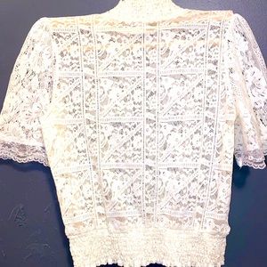 Off white lace blouse In size large